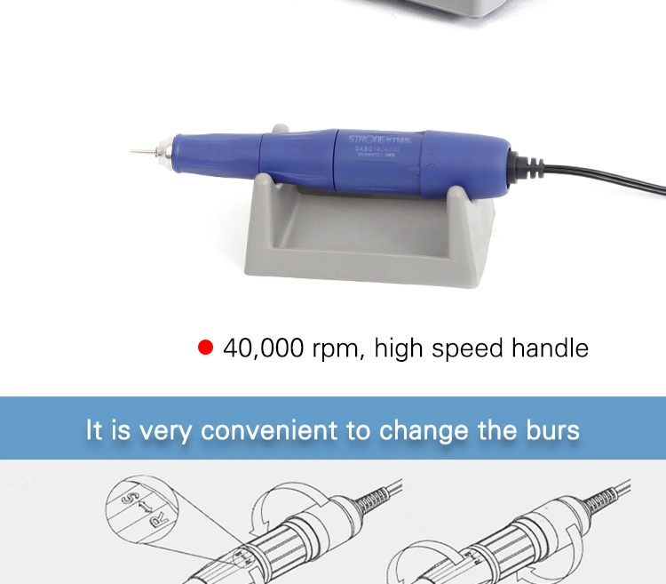 65W Strong Series Micro Motor Nail Drill Machine 45000rpm Professional Nail Drill Handpiece 210 102ln