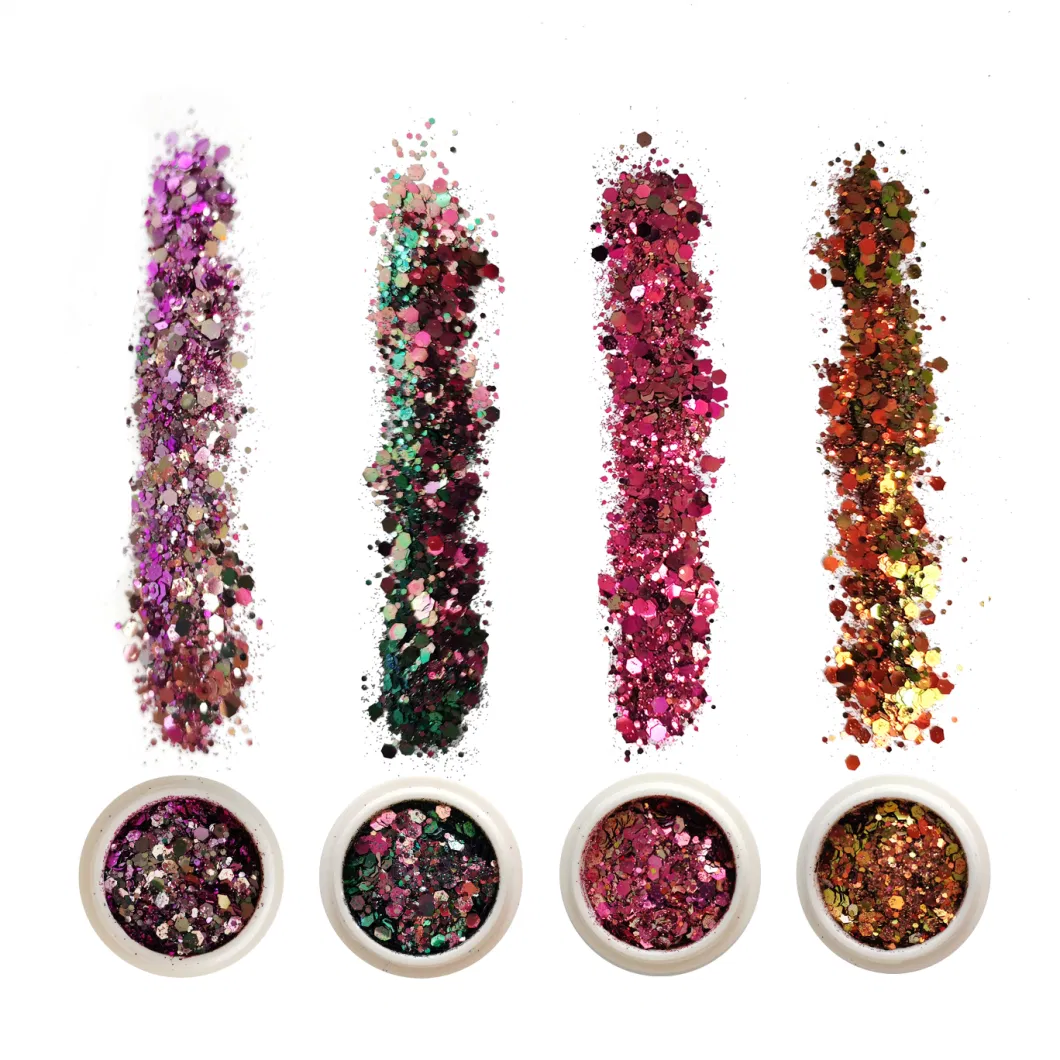 High Sparkle Color Shift Polyester Craft Tumbler Nail Glitter Festival Decoration